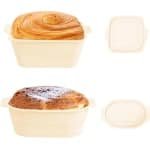 Siliconen gistingsmandjes set, ovaal en vierkant, rijzen brood, bakken - keuken accessoires
