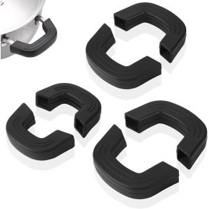 Siliconen pannenlappen set van 6 - hittebestendige keuken accessoires met antislip handgrepen