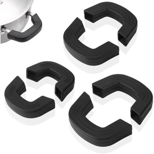 Siliconen pannenlappen set van 6 - hittebestendige keuken accessoires met antislip handgrepen