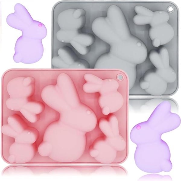 Siliconen vormen voor paashaas - Chocolade, Mousse, Gelei, Zeep - Paasgeschenken - Keuken Accessoires