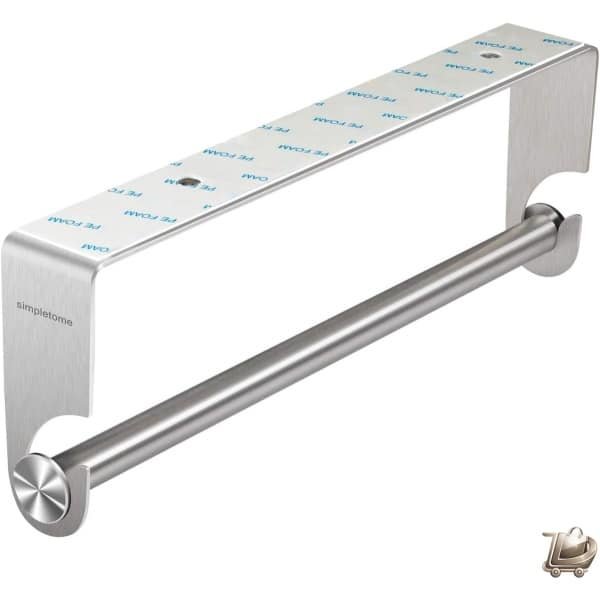 Simpletome Keukenrolhouder - Papierrolhouder - Onder Kast Montage - 3M Sticker of Boren - SUS304 Roestvrij Staal - Ruimtebesparend - Keuken Accessoire