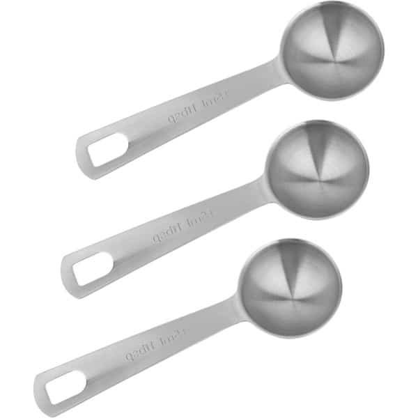 SouqOne - SouqOne - RVS Maatlepels - Keuken Gadgets - 3 Stuks - Theelepel - Eetlepel - 15 ML - 5 CC - Enkele Maatlepel - Lange Steel - Keuken - Thee - Soepingrediënten - Geschikt voor diverse recepten - Zilverkleurig - Handig keukengerei.