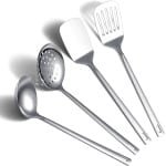 Stainless Steel Keuken Accessoires Set 4-delig - Inclusief Spatel, Soeplepel en Skimmer