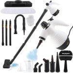 Stoomreiniger - Hogedruk stoomreiniger - 2-in-1 Stoomdweil & Handheld - 135°C Hoge Temperatuur - 1050W Snel Verwarmen - 14 Accessoires - Voor Vloer & Keuken