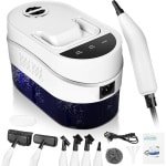 Stoomreiniger - stoomdruk: 3,5 bar, Opwarmtijd: 15 s, Vermogen: 2500 W, tank: 1,2 l, hogedruk-stoomreiniger met 8 accessoires voor keuken, auto, thuis, kantoor, blauw licht, antibacterieel