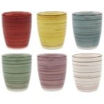 Studio Tavola Koffiekopjes Rimini 160 ml - Set van 6 koffiekopjes - Koffiekopjes voor espresso en thee - Hittebestendig aardewerk - Vaatwasser- en ovenbestendig - 68 x 80 mm - Koffie en Thee - Keuken accessoires