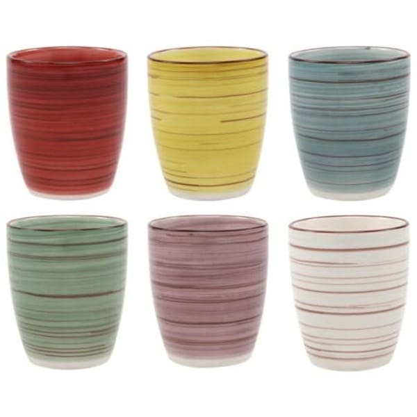 Studio Tavola Koffiekopjes Rimini 160 ml - Set van 6 koffiekopjes - Koffiekopjes voor espresso en thee - Hittebestendig aardewerk - Vaatwasser- en ovenbestendig - 68 x 80 mm - Koffie en Thee - Keuken accessoires