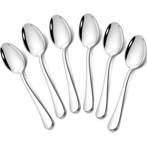Theelepels set van 6, mini-koffielepel, 4,7 inch roestvrijstalen dessertlepels - geschikt voor dessert, koffie, thee, suiker en voorgerecht - vaatwasmachinebestendig - keuken accessoires