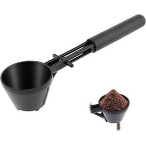 Trechter Maatschep Zwart - Protein Lepel - Accessoires voor Eiwitrijke Koffie - Sportdranken - Keuken Gadgets