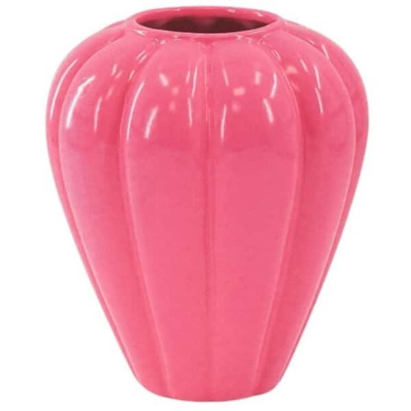 Vaas - Keramiek - Aardewerk - Swirl - Roze - Decoratie - Woonaccessoires - Accessoires - Wonen - Keuken - Chique - 20x20x21,5 cm