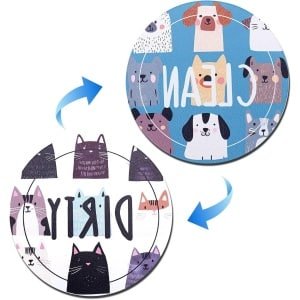 Vaatwasser Magneet Huisdieren Kat Hond Schoon Vuil Teken Grappig Dubbelzijdig - Keuken Koelkast Wasruimte Accessoire - 75 karakters