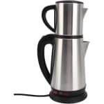 Vaihana - Turkse Theepot - Theemaker - Thee voor Stovetop - Roestvrijstalen - Dubbele Theemaker - Warmte Handgrepen - Elektrische Theemachine - Geschikt voor Keuken - EU-plug 220V - Cintemani.