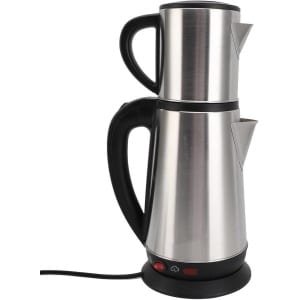 Vaihana - Turkse Theepot - Theemaker - Thee voor Stovetop - Roestvrijstalen - Dubbele Theemaker - Warmte Handgrepen - Elektrische Theemachine - Geschikt voor Keuken - EU-plug 220V - Cintemani.