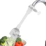 Verstelbare kraanverlenger met spatbescherming en waterbesparing voor keuken - Grijs 18 cm - Handig en praktisch accessoire