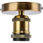 Vintage E26 E27 Lamphouder Plafondlamphouder met Accessoires voor Keuken Slaapkamer Woonkamer 100-240V (gouden patina)