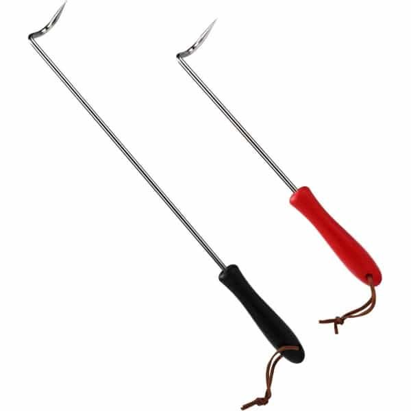 Voedsel Flipper 2 Stuks - Turner Haken - Roestvrij Staal - BBQ Vlees Haak - Grillen Bakplaat - Keuken Kook Accessoires - Geschikt voor Alle BBQ Merken