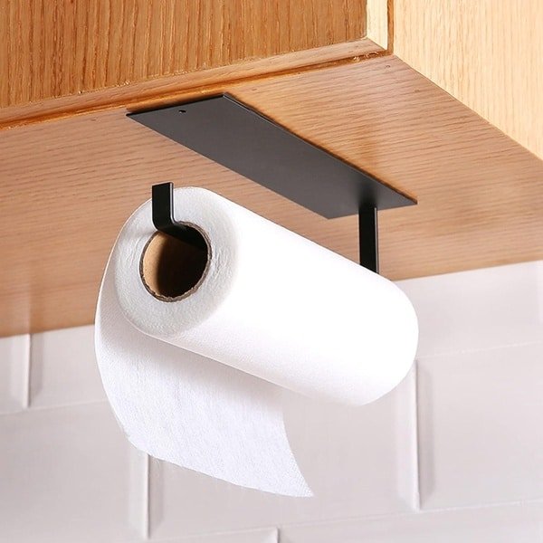 Wandgemonteerde Keukenrolhouder - Ruimtebesparend Keukenpapierrek voor Wandmontage - Toiletrolhouder en Handdoekrolhouder - Modern Roestvrij Staal Ontwerp - Eenvoudige Installatie - Praktisch en Stijlvol Accessoire voor Keuken en Toilet