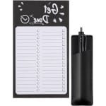 Winkellijst met Magneetblok en Magnetische Penhouder van PU Leer voor Dagelijkse Organisatie en Boodschappen - Praktische Keuken Accessoire