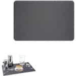Yeenano afdruipmat, afdruipmat voor koffiemachines, absorberende afdruipmat voor de keuken, koffie-accessoires, absorberende onderlaag voor borden en spoelbakken voor de keuken (donkergrijs 30 x 40 cm)