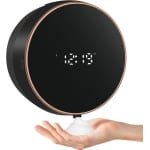 Zeepdispenser - zwart - 1 stuk, automatische wandmontage, schuimzeepdispenser, elektrische zeepdispenser, contactloze wandmontage, sensor, schuimzeepdispenser, kunststof, keuken, badkamer, schuimdispenser