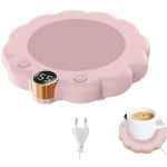 longziming -Cup warmer-cupwarmer- Koffiewarmer - Elektrische Drinkwarmer - Drie Temperatuurniveaus - En Automatische Uitschakeling - 1 Stuk - Kantoor Huishouden Nachtkastje Keuken - Roze