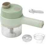 longziming Multifunctionele Elektrische Groentesnijder - 4-in-1 Chopper - Mini Knoflooksnijder & Uiensnijder - Handige Keuken Gadget- Oplaadbaar - Compact & Draagbaar - Ideaal voor Keuken en Koken