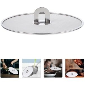 spatdeksel pan -RVS Spatbes cherming Deksel - Met inklapbare handgreep - Oliespat bescherming - Kook gereed schap - Oliespat bescherming - Beschermnet voor koeken pannen - Praktische keuken accessoires - Geschikt om mee te koken - 13 inch - Zilver