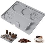 xyuayamz Koffietampermat, Siliconen Espresso Tampermat, Antislip Tampermat, Koffie Tampermat, Barista Mat Accessoire Beschermt Aanrechtblad voor Thuis Keuken Bar Café, Grijs