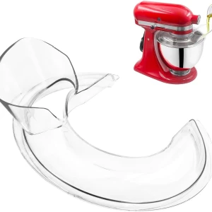 1 artikel - KitchenAid 4.5 Blender Spatbeschermer en Accessoires - KitchenAid 4.5-5QT Blender met Kantelkop en Stand - Voedselveilig Transparant Kunststof - Kantelbeschermer - 23*11,5*13cm - Spatbescherming voor Keuken en Bakken - Transparant