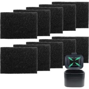 10 stuks biologische afvalemmer keuken koolfilter (95 × 70 mm) actieve koolfilter mat voor vuilnisemmers - accessoires voor compostemmer en keuken