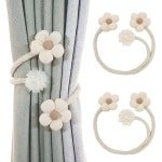 2 Stuks- bloemen Gordijn embrasse- Gordijnhouder -Gordijnbinder Touw-Verstelbare Binder Voor Gordijnen -Decoratieve Gordijn-Huisdecoratie-Gordijn Accessoires-Voor Hotel / Raamdecoratie / Keuken / Thuis/ Kantoor / Woonkamer / Slaapkamer