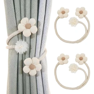 2 Stuks- bloemen Gordijn embrasse- Gordijnhouder -Gordijnbinder Touw-Verstelbare Binder Voor Gordijnen -Decoratieve Gordijn-Huisdecoratie-Gordijn Accessoires-Voor Hotel / Raamdecoratie / Keuken / Thuis/ Kantoor / Woonkamer / Slaapkamer