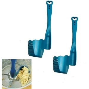 2 stuks - Schraper - Roterende schraper - Blender schraper - Multifunctionele schraper - Blender accessoires - Keuken accessoires - Compatibel met TM5/TM6/TM31 - Geschikt voor keuken, blender, thuis koken - 25,8*8,5 cm (blauw)