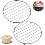 2 stuks - Stoomrek - Geïsoleerd stoomrek van roestvrij staal - stoomrek van roestvrij staal - diameter 18 cm - Afkoelrek - Stomende Mand en Multi - Cooker Stoomboot Mand voor Thuis Keuken Koken Stoomkoker Accessoires