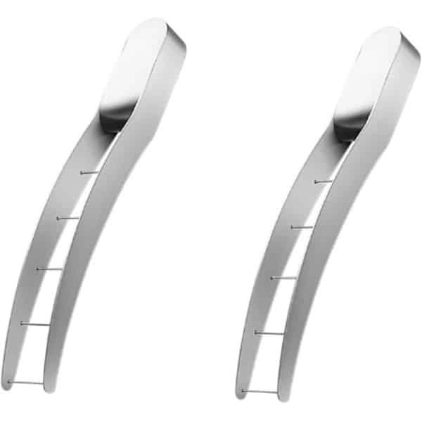 2 stuks - Watermeloen Snijder - voor Fruit Salade Meloensnijder - 24cm - zilver - Serveergereedschap Meloen - Roestvrijstalen - Handig Gereedschap voor het Snijden van Salade en Fruit - Keuken Accessoires