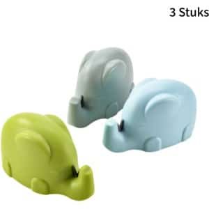 3 stuks mini messenslijpers in set - schattig olifantontwerp - wolfraamstaal slijpsteen - keuken accessoire - snelle slijping - draagbaar en compact - set van 3 kleuren