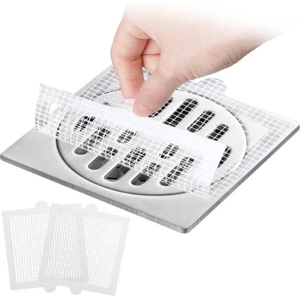 30 stuks vierkante wegwerp afvoerzeef - haaropvangbak voor zuignap - gootsteen en douche afvoerdeksel - badkuip en keuken accessoires