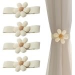 4 Stuks- Bloemen Gordijn embrasse- Gordijnhouder -Gordijnbinder Touw-Verstelbare Binder Voor Gordijnen -Decoratieve Gordijn-Huisdecoratie-Gordijn Accessoires-Voor Hotel / Raamdecoratie / Keuken / Thuis/ Kantoor / Woonkamer / Slaapkamer