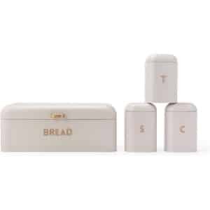 4-delig Keuken Accessoires Set met Brooddoos en Opbergcontainers