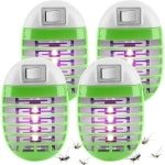 4 stuks elektrische muggenlampen - UV-insectenval voor binnen - Slaapkamer, keuken, kantoor
