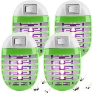 4 stuks elektrische muggenlampen - UV-insectenval voor binnen - Slaapkamer, keuken, kantoor