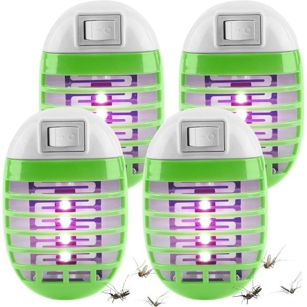 4 stuks elektrische muggenlampen - UV-insectenval voor binnen - Slaapkamer, keuken, kantoor