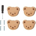 4 stuks kastknoppen beren dieren gezichtsuitdrukking hout ontwerp ladehandgrepen keuken slaapkamer - trendy interieur accessoires