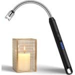 Aansteker Stok - Elektrische Boog Aansteker - USB Oplaadbaar en Winddicht - Lange Voor Keuken en Camping - Zwart - 1 Stuk