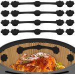 Airfryer Bakpapier Magneten - Keuken Accessoires - Voorkom Omslaan - Hittebestendig Materiaal - 14 x 10 cm