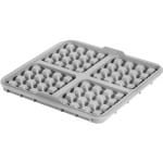 Airfryer-accessoires, wafelvorm, bakplaat, vierkante cakevorm bakplaat, keuken bakken, geschikt voor 4,2-6,2L vierkante airfryer, 3 stuks, kleine grijze versie