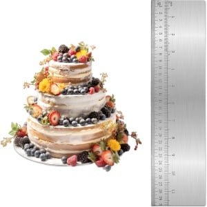 Allecto - Cake Scraper - RVS Bakgereedschap - 30cm - Cake Decoreren - Maatindeling - Perfect voor Thuisgebruik - Keuken Accessoire