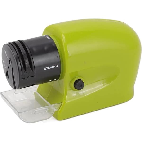 Allecto - Elektrische Messenslijpmachine - Huishoudelijk gebruik - Zwart - Gemotoriseerde Messenslijper, Elektrische Messenslijper Elektrische Messenslijpmachine voor Keuken voor Rechte Gekartelde Randen.