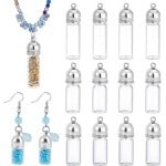 Allecto - Glazen flesjes set - Verjaardag cadeau - Transparant - Decoratief - Keuken accessoires - Geschikt voor water - Diverse maten van 12 stuks.