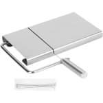 Allecto - Kaas snijplank - Huishoudelijk - RVS - Botersnijder - Met snijdraad - Keuken accessoire - Geschikt voor - RVS - Kaas ham botersnijder - met guillotine